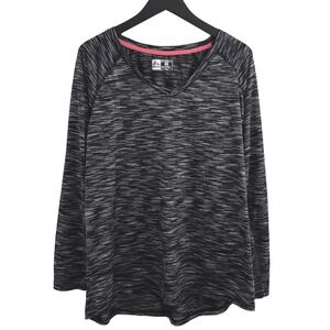 RBX Long Sleeve Athletic Shirt Womens 3X Black Gray